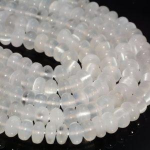 Shop Selenite Beads! 10x6MM Genuine Selenite White Cat's Eye Smooth Gemstone Grade AAA Rondelle 7.5" Half Strand Loose Beads (80006892-A228) | Natural genuine rondelle Selenite beads for beading and jewelry making.  #jewelry #beads #beadedjewelry #diyjewelry #jewelrymaking #beadstore #beading #affiliate #ad