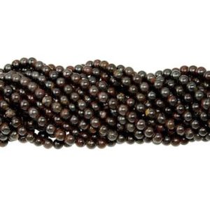 15 IN Strand 4 mm Iron Tiger Eye Round Smooth Gemstone Beads (TE100129) | Natural genuine round Tiger Iron beads for beading and jewelry making.  #jewelry #beads #beadedjewelry #diyjewelry #jewelrymaking #beadstore #beading #affiliate #ad