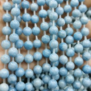 16inch Genuine Celestite Gemstone Blue  6mm 8mm 10mm Loose Beads Round Loose Beads for earrings bracelet-Necklace beads | Natural genuine beads Celestite beads for beading and jewelry making.  #jewelry #beads #beadedjewelry #diyjewelry #jewelrymaking #beadstore #beading #affiliate #ad