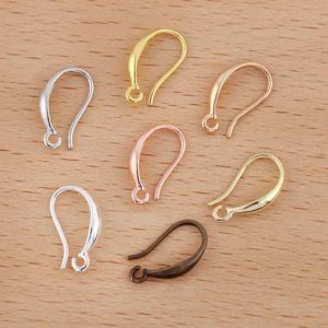 Shop Ear Wires & Posts for Making Earrings! 20pcs/50 pcs 14.5*8mm brass Ear Hooks Earrings Clasps Findings Earring Wires For Jewelry Making Supplies Wholesale(7000-197) | Shop jewelry making and beading supplies, tools & findings for DIY jewelry making and crafts. #jewelrymaking #diyjewelry #jewelrycrafts #jewelrysupplies #beading #affiliate #ad
