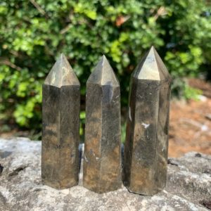 3 Inches Pyrite Tower, Pyrite Point, Energy Balancing, Pyrite Wand, Gemstone Tower, Healing Crystal, Chakra Tower | Natural genuine stones & crystals in various shapes & sizes. Buy raw cut, tumbled, or polished gemstones for making jewelry or crystal healing energy vibration raising reiki stones. #crystals #gemstones #crystalhealing #crystalsandgemstones #energyhealing #affiliate #ad