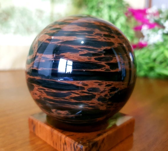 30-130mm Mahogany Obsidian, Chakra, Energy Healing, Stand For Free, Polished Crystal Sphere, Crystal Sphere, Crystal Ball, Armenian Obsidian
