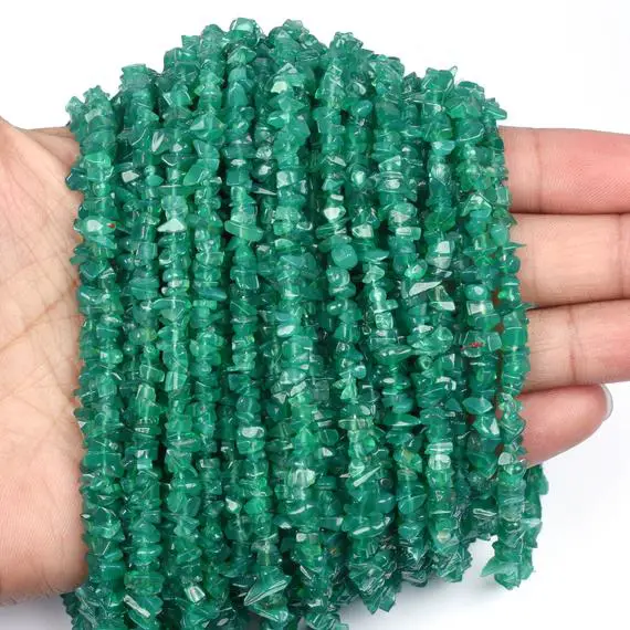 34" Strand Beautiful Green Onyx Gemstone Uncut Chips Beads, Onyx Raw Rough Polish Beads, Fine Green Onyx Uneven Nugget Beads Jewelry Making
