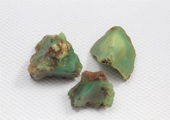 3pcs Lot Rare Raw Chrysoprase Stone Green Chrysoprase Natural Chrysoprase Healing Crystals And Stones Untreated Apple Green Chrysoprase K27