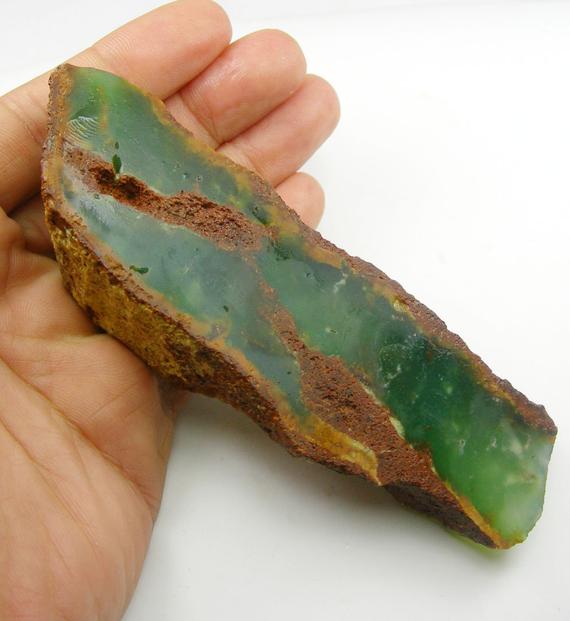 805 Carats Dark Green Natural Australian Chrysoprase Rough Rock Gemstone Mineral Specimen Weight 161 Grams - Acr62