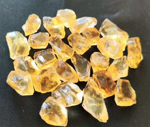 Natural Citrine Raw 10 / 25 Piece Lot , Citrine Crystal, Natural Citrine Gemstone, Healing Crystal Raw,8x10, 10x12,12x15 15x20 Mm Size