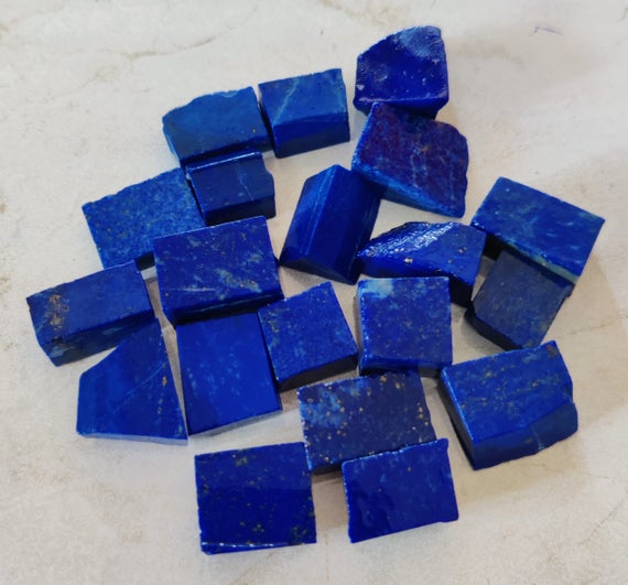 Lapis Lazuli Raw Cube  10 / 25 Piece Lot , Lapis  Crystal, Natural Lapis Cube Shape Raw, Healing Raw,6x8, 8x10, 10x12, 12x15, 15x20 Mm Size