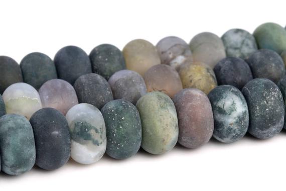 8x5mm Matte Indian Agate Beads Grade Aaa Genuine Natural Gemstone Rondelle Loose Beads 15" / 7.5" Bulk Lot Options (103312)