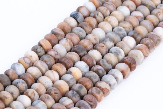 Genuine Natural Matte Red Crazy Lace Agate Loose Beads Rondelle Shape 6x4mm 8x5mm