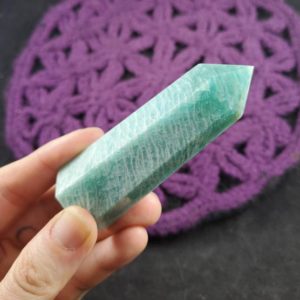 Shop Generator Crystals! Amazonite Polished Point Healing Stones Generator Tower Crystal Self Standing Green Silver Shimmer Crystal Obelisk | Natural genuine stones & crystals in various shapes & sizes. Buy raw cut, tumbled, or polished gemstones for making jewelry or crystal healing energy vibration raising reiki stones. #crystals #gemstones #crystalhealing #crystalsandgemstones #energyhealing #affiliate #ad