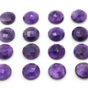 Shop Gemstone Cabochons! AA Amethyst faceted round cabochon,round gemstone,gemstone cabochon,faceted gemstone,purple gemstone,birthstones – 1 stone | Natural genuine stones & crystals in various shapes & sizes. Buy raw cut, tumbled, or polished gemstones for making jewelry or crystal healing energy vibration raising reiki stones. #crystals #gemstones #crystalhealing #crystalsandgemstones #energyhealing #affiliate #ad