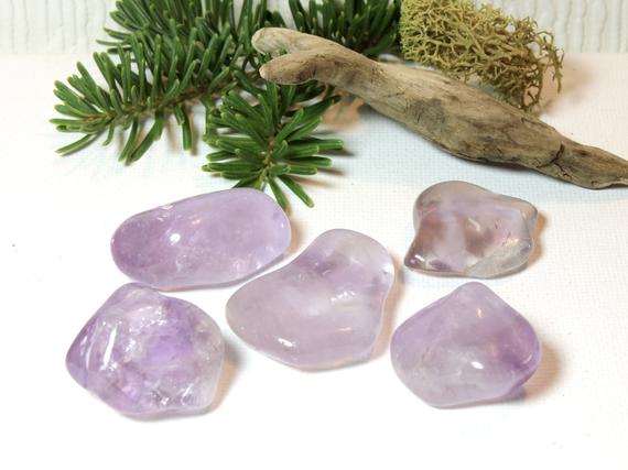 Amethyst Tumbled Stone X-small Natural Purple Polished Pocket Stone Healing Protection Crown Chakra Balance February Birthstone  51031