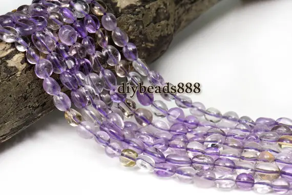 Crystal Quartz,15 Inch Full Strand Ametrine Chip Bead,nugget Beads,centre Drilled Beads,crystal Beads 8-10mm
