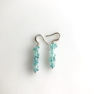 Apatite Earrings raw crystal earrings, Encouragement Gift, Weight loss Gift, Throat Chakra | Natural genuine Gemstone earrings. Buy crystal jewelry, handmade handcrafted artisan jewelry for women.  Unique handmade gift ideas. #jewelry #beadedearrings #beadedjewelry #gift #shopping #handmadejewelry #fashion #style #product #earrings #affiliate #ad