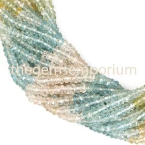 Shop Aquamarine Faceted Beads! Aquamarine Shaded Faceted rondelle Beads, 3-4mm Aquamarine rondelle shape Beads, Aquamarine Faceted Beads, Aquamarine Beads, Aquamarine | Natural genuine faceted Aquamarine beads for beading and jewelry making.  #jewelry #beads #beadedjewelry #diyjewelry #jewelrymaking #beadstore #beading #affiliate #ad