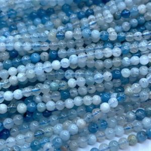 Shop Aquamarine Bead Shapes! Tiny Aquamarine Smooth Beads 2mm 3mm Natural Aquamarine Spacer Beads Small Light Blue Beads For Delicate Jewelry March Birthstone | Natural genuine other-shape Aquamarine beads for beading and jewelry making.  #jewelry #beads #beadedjewelry #diyjewelry #jewelrymaking #beadstore #beading #affiliate #ad