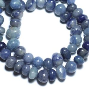 Shop Aventurine Chip & Nugget Beads! Wire 39cm 55pc env – stone beads – Aventurine blue pebbles 9-12mm | Natural genuine chip Aventurine beads for beading and jewelry making.  #jewelry #beads #beadedjewelry #diyjewelry #jewelrymaking #beadstore #beading #affiliate #ad