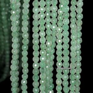 Shop Aventurine Faceted Beads! 4mm Green Aventurine Gemstone Green Faceted Round 4mm Loose Beads 15.5 inch Full Strand (90145549-245) | Natural genuine faceted Aventurine beads for beading and jewelry making.  #jewelry #beads #beadedjewelry #diyjewelry #jewelrymaking #beadstore #beading #affiliate #ad