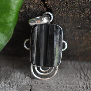 Shop Black Tourmaline Pendants! 925 silver black tourmaline pendant-black tourmaline pendant-tourmaline-raw uncut gemstone pendant | Natural genuine Black Tourmaline pendants. Buy crystal jewelry, handmade handcrafted artisan jewelry for women.  Unique handmade gift ideas. #jewelry #beadedpendants #beadedjewelry #gift #shopping #handmadejewelry #fashion #style #product #pendants #affiliate #ad