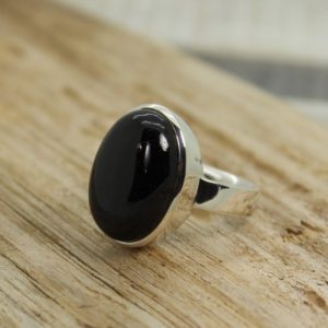 Shop Black Tourmaline Rings! Black Tourmaline ring oval shape cab set on 925 sterling silver quality nickel free solid silver jewelry for men or woman | Natural genuine Black Tourmaline mens fashion rings, simple unique handcrafted gemstone men's rings, gifts for men. Anillos hombre. #rings #jewelry #crystaljewelry #gemstonejewelry #handmadejewelry #affiliate #ad