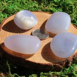 Shop Blue Chalcedony Stones & Crystals! Turkish Blue Chalcedony Large Tumbled | Natural genuine stones & crystals in various shapes & sizes. Buy raw cut, tumbled, or polished gemstones for making jewelry or crystal healing energy vibration raising reiki stones. #crystals #gemstones #crystalhealing #crystalsandgemstones #energyhealing #affiliate #ad