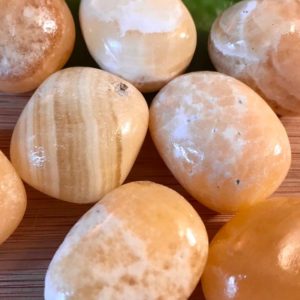 Shop Tumbled Calcite Crystals & Pocket Stones! Tumbled Yellow Calcite Stones Set with Gift Bag and Note | Natural genuine stones & crystals in various shapes & sizes. Buy raw cut, tumbled, or polished gemstones for making jewelry or crystal healing energy vibration raising reiki stones. #crystals #gemstones #crystalhealing #crystalsandgemstones #energyhealing #affiliate #ad