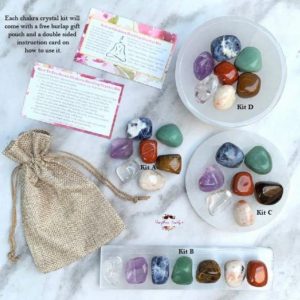 Shop Chakra Stone Sets! Chakra Kit-Chakra Set-Chakra Stone Set-7 Chakra Crystals-Crystal Gifts-Healing Crystals-Crystal Therapy-Reiki-Spirituality-Selenite-Tumbled | Shop jewelry making and beading supplies, tools & findings for DIY jewelry making and crafts. #jewelrymaking #diyjewelry #jewelrycrafts #jewelrysupplies #beading #affiliate #ad