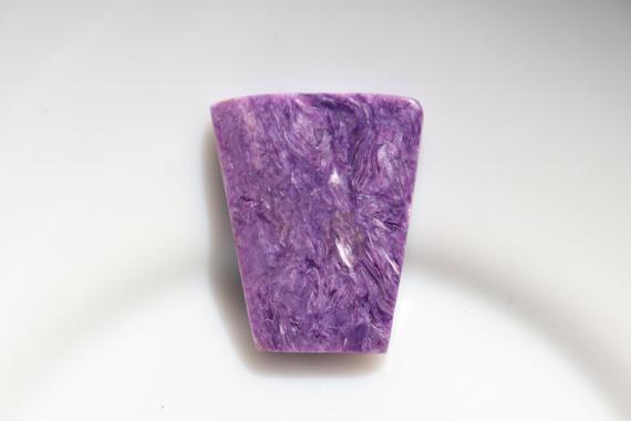 The Best Purple Charoite Cabochon, Lots Of Healing Properties And With Cabochon, Healing Crystal, Healing Stone, Trapezium Shape Stone.