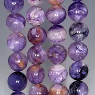10MM CHARA RIVER CHAROITE GEMSTONE A  PURPLE ROUND 10MM LOOSE BEADS 7.5" 
