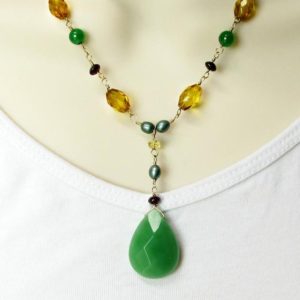Shop Chrysoprase Necklaces! Chrysoprase necklace, citrine necklace, onyx necklace, wife jewelry idea, green necklace, gold necklace. gemstone necklace colorful necklace | Natural genuine Chrysoprase necklaces. Buy crystal jewelry, handmade handcrafted artisan jewelry for women.  Unique handmade gift ideas. #jewelry #beadednecklaces #beadedjewelry #gift #shopping #handmadejewelry #fashion #style #product #necklaces #affiliate #ad