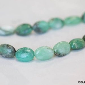 M/ Chrysoprase 10x14mm Flat Oval beads 16" strand Natural green gemstone beads Shade varies For jewelry making | Natural genuine other-shape Gemstone beads for beading and jewelry making.  #jewelry #beads #beadedjewelry #diyjewelry #jewelrymaking #beadstore #beading #affiliate #ad