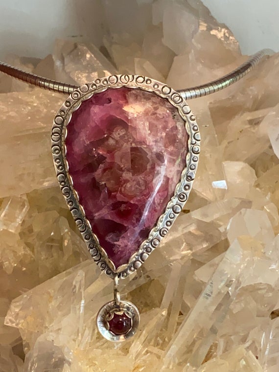 Cobaltoan Calcite Sterling Silver Pendant