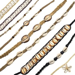 Shop Hemp Jewelry! Cowrie Choker Sea Shell Necklace Tiger Cowrie Shell Hemp Jewelry Boho Beach Tropical Ibiza Cowrie Shell Choker Beach Surfer Jewelry | Shop jewelry making and beading supplies, tools & findings for DIY jewelry making and crafts. #jewelrymaking #diyjewelry #jewelrycrafts #jewelrysupplies #beading #affiliate #ad