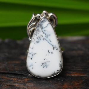 Shop Dendritic Agate Rings! 925 silver dendritic agate ring-natural dendrite agate ring-dendritic ring,handmade ring-ring for women-design ring | Natural genuine Dendritic Agate rings, simple unique handcrafted gemstone rings. #rings #jewelry #shopping #gift #handmade #fashion #style #affiliate #ad