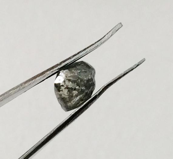 4mm Grey Diamond Crystal, Smooth Rough Raw Diamond Crystal, 0.75 Ctw Uncut Grey Diamond Crystal, Loose Diamond For Jewelry  - Ds170