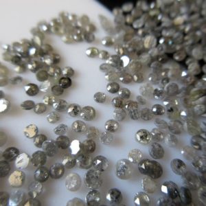 Shop Diamond Faceted Beads! 100 Pieces Wholesale 1mm To 2mm Salt And Pepper Rose Cut Diamond Loose Cabochon, Natural Grey Black Faceted Diamond Rose Cut, DDS408/2 | Natural genuine faceted Diamond beads for beading and jewelry making.  #jewelry #beads #beadedjewelry #diyjewelry #jewelrymaking #beadstore #beading #affiliate #ad