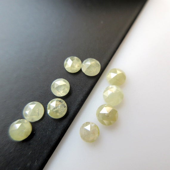 6 Pieces 3mm Approx. Rose Cut Diamond Cabochon Loose Faceted For Ring In Various Colours To Choose From