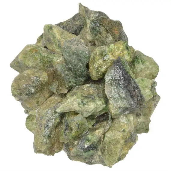 Digging Dolls: 1 Lb Of Green Diopside Rough Stones From Africa -   Raw  Rocks