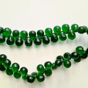 Shop Diopside Bead Shapes! 5x7mm Green Crystal Quartz Faceted Teardrops, Chrome Diopside Color Crystal Quartz Faceted Drops For Necklace (6IN To 12IN Options) – KS5055 | Natural genuine other-shape Diopside beads for beading and jewelry making.  #jewelry #beads #beadedjewelry #diyjewelry #jewelrymaking #beadstore #beading #affiliate #ad