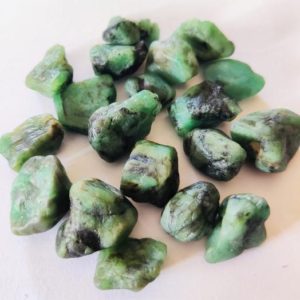 Shop Raw & Rough Emerald Stones! Emerald crystal Raw  10 / 25 Piece LOT Emerald crystal Raw Stone, Natural Emerald  Raw, Healing Crystal Raw 8X10, 10×12,12×15,15×20 Mm Size | Natural genuine stones & crystals in various shapes & sizes. Buy raw cut, tumbled, or polished gemstones for making jewelry or crystal healing energy vibration raising reiki stones. #crystals #gemstones #crystalhealing #crystalsandgemstones #energyhealing #affiliate #ad