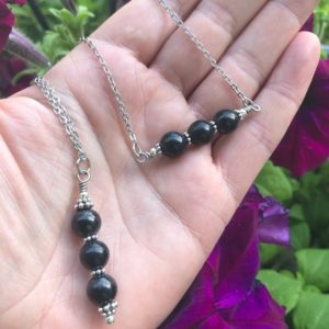 Shop Shungite Necklaces! EMF Protection Necklace, Shungite Necklace, 4G, 5G, Wifi Protection, Empath Protection, Shungite Protection Necklace, Templeadornment | Natural genuine Shungite necklaces. Buy crystal jewelry, handmade handcrafted artisan jewelry for women.  Unique handmade gift ideas. #jewelry #beadednecklaces #beadedjewelry #gift #shopping #handmadejewelry #fashion #style #product #necklaces #affiliate #ad