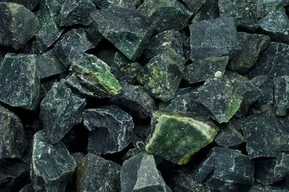 Fantasia Materials: 1 Lb Deep Green Serpentine Rough - Raw Natural Crystals For Tumbling, Wrapping, Polishing, Reiki And More!