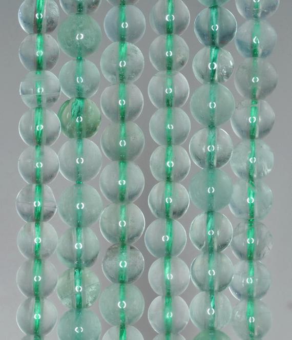6mm Fluorite Gemstone Green Grade A Round Beads 15.5 Inch Full Strand (90187768-686)