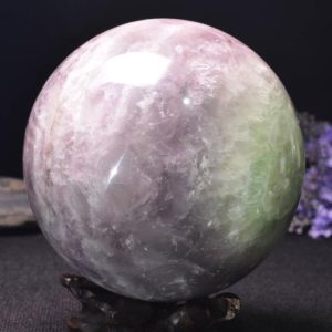Shop Fluorite Stones & Crystals! 4.4"Beautiful Large Rainbow Fluorite Sphere/Purple and Green Fluorite Ball/Colorful Rocks/Healing Stone/Calming/Reiki/Chakra/Zen-112mm 2383g | Natural genuine stones & crystals in various shapes & sizes. Buy raw cut, tumbled, or polished gemstones for making jewelry or crystal healing energy vibration raising reiki stones. #crystals #gemstones #crystalhealing #crystalsandgemstones #energyhealing #affiliate #ad
