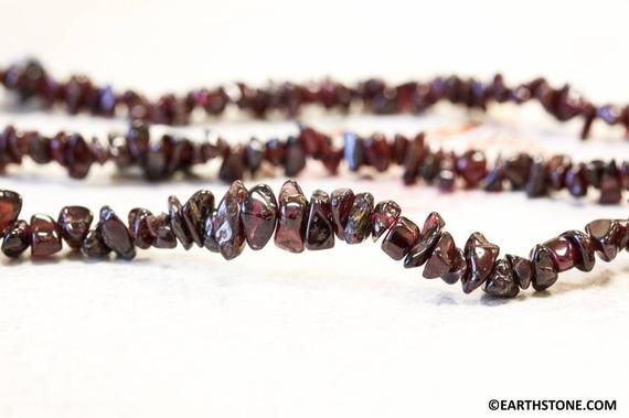 M/ Red Garnet 8mm Chips Beads 15.5" Strand Small Garnet Chips For Spacer, Red Gemstone For All Kinds Jewelry Design Making