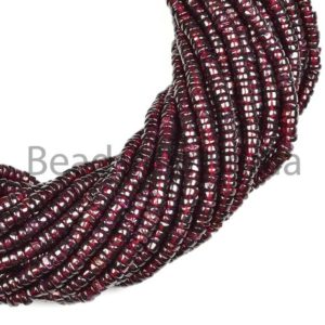 Shop Garnet Rondelle Beads! Garnet Plain Tyre Shape Beads, Tyre Shape Beads, Gemstone Beads, Natural Garnet Beads, Smooth Gemstone Beads, Garnet Beads, Tyre Shape beads | Natural genuine rondelle Garnet beads for beading and jewelry making.  #jewelry #beads #beadedjewelry #diyjewelry #jewelrymaking #beadstore #beading #affiliate #ad