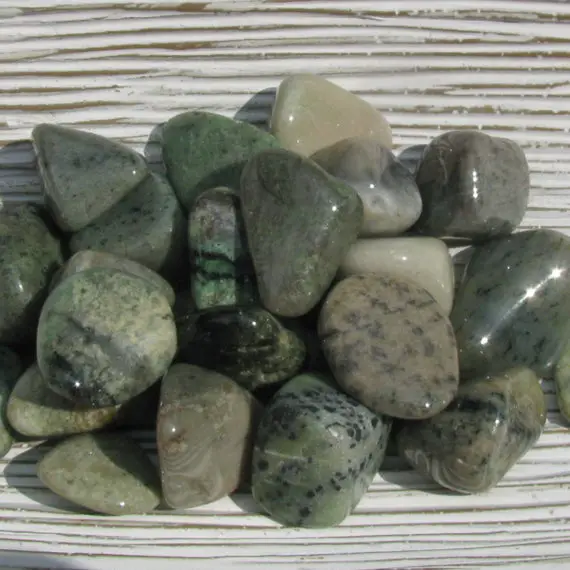Tumbled Green Garnet Stones For Abundance And Prosperity, Grossularite Stones, Wealth Stone, Mother Earth Connection Stone, Chakra Stone