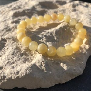 Shop Aragonite Jewelry! Bracelet Aragonite 8 mm, power bracelet for inner harmony | Natural genuine Aragonite jewelry. Buy crystal jewelry, handmade handcrafted artisan jewelry for women.  Unique handmade gift ideas. #jewelry #beadedjewelry #beadedjewelry #gift #shopping #handmadejewelry #fashion #style #product #jewelry #affiliate #ad