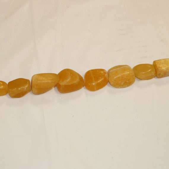 Genuine Orange Aragonite Beads - 1057