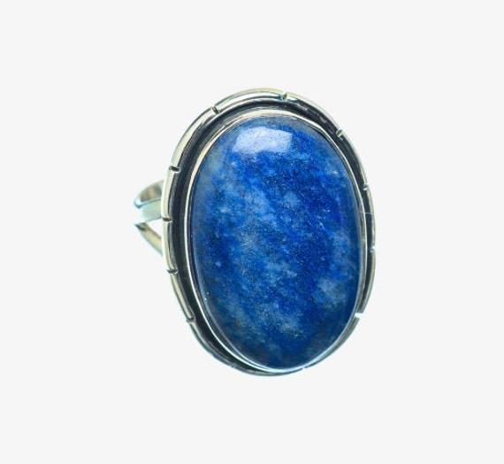 Gift Sodalite Ring, 925 Sterling Silver, Artisan Ring, Gemstone Jewelry, Blue Color, Oval Shape, Silver Band Ring, Simple Ring, Gift